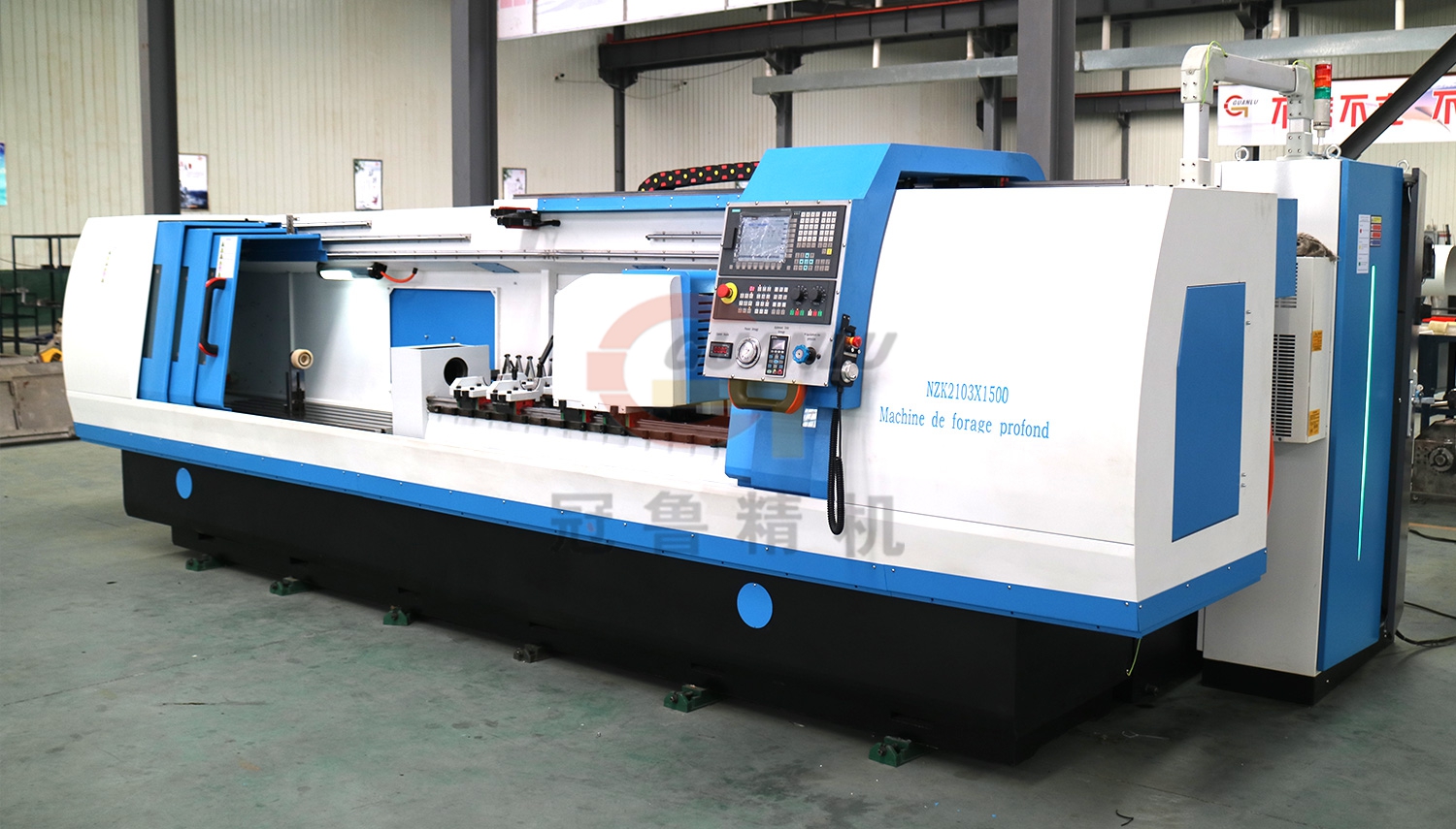 Single spindle CNC gun drilling machine