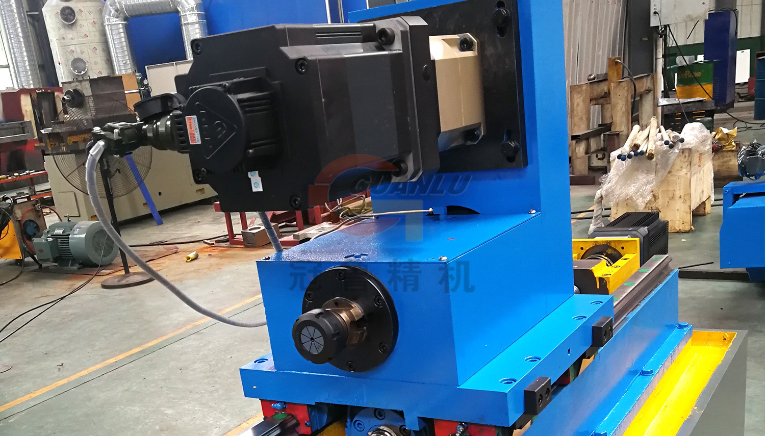 Deep hole rifling machine