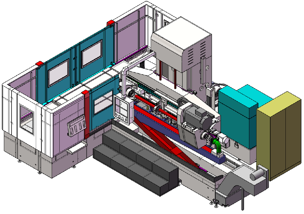 Three axis Gun drilling machine for Cubic and square workpiece